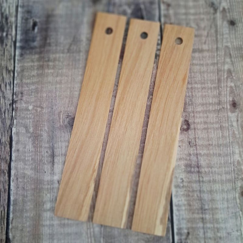 Set of 3 lightly spalted unfinished bookmarks