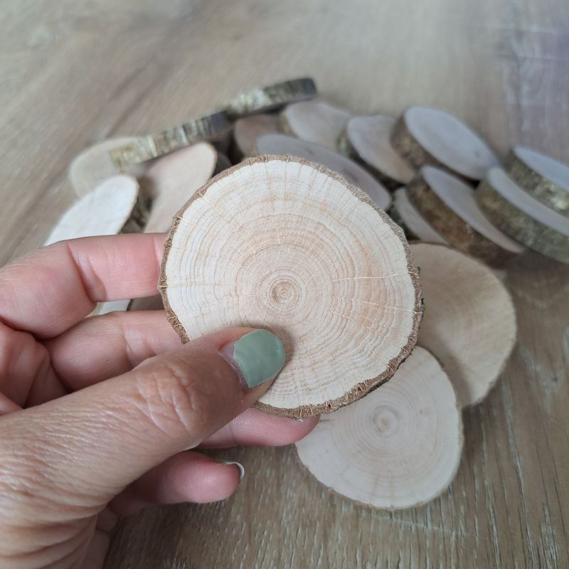 Hazel wood slices 5cm - 6cm