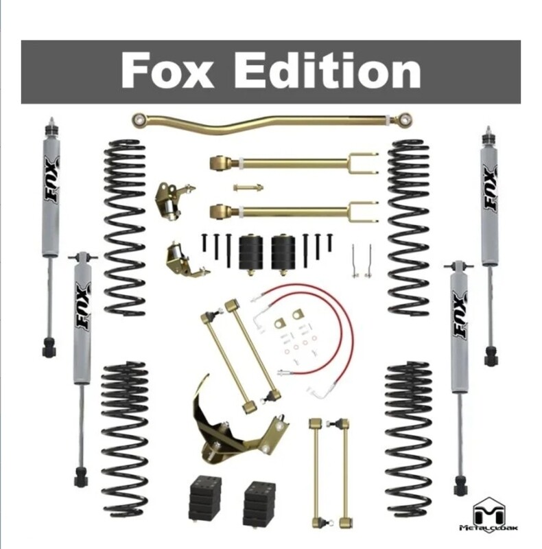 MC JK Wrangler 3.5&quot; 4 door True Dual Rate Lift Kits Fox shocks,Sway bar disconnect,Aftermarket back spacing.12-18 will require exhaust spacer .