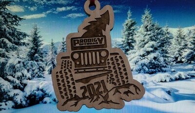 Prodigy Christmas ornament Jeep