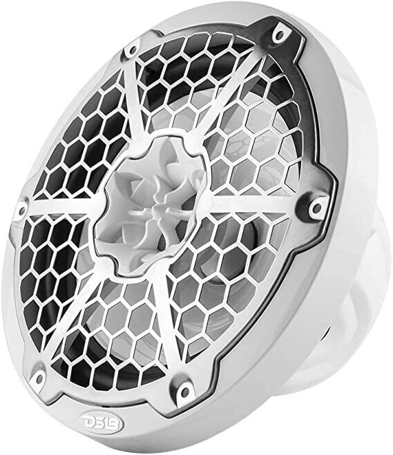DS18 HYDRO NXL-8M/WH 8&quot; 2-Way Marine Water Resistant Speakers with Integrated RGB LED Lights 375 Watts - White