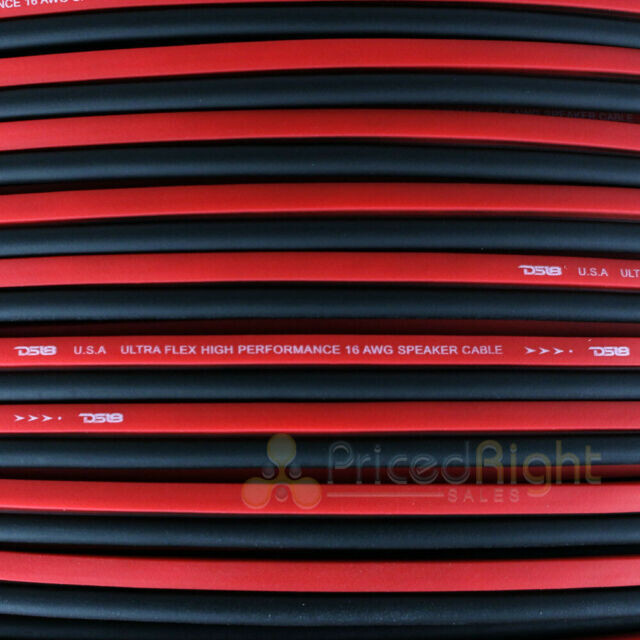 DS-18 SW-16GA-100RB 16-GA Ultra Flex CCA Speaker Wire 100 Ft