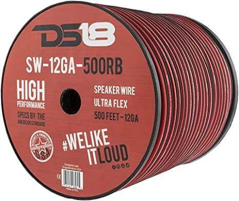 DS18 SW-12GA-500RB 12-GA Speaker Wire 500 Feet Red