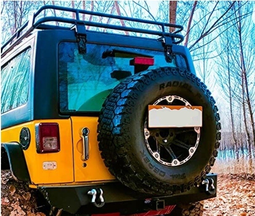 XOO1X9EFGD Spare tire Plate Relocate JK
