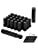 ChnewAuto   M14x1.5 Lug Nuts 14x1.5 Spline Lug Nuts M14 x 1.5 Black 2&quot; Tall Set of 24 pcs 2 Socket Keys 14mmx1.5 Lug Nuts Acorn Aftermarket Wheel Lug Nut