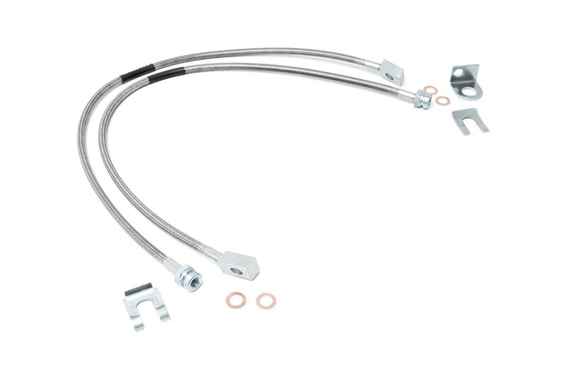 RC89702 BRAKE LINESSTAINLESS | FR | 4-6&quot; LIFT | JEEP CHEROKEE XJ (84-01)/WRANGLER TJ (97-06)
