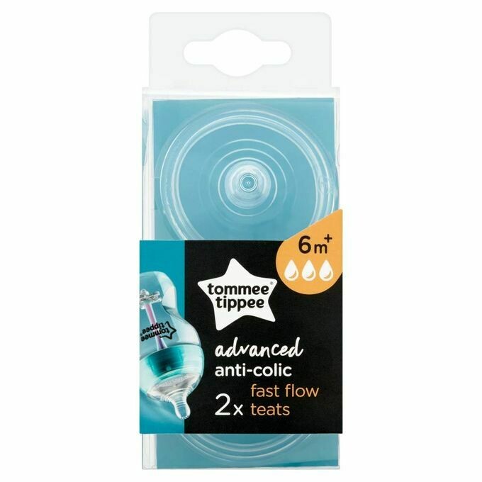 Tommee Tippee Advanced Anti-Colic Fast Flow Tippee Teats, 2 Count
