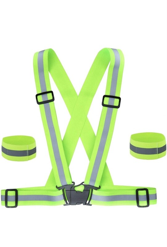 Adjustable Reflective Running Gear Safety waist Belt Stripes High visibility