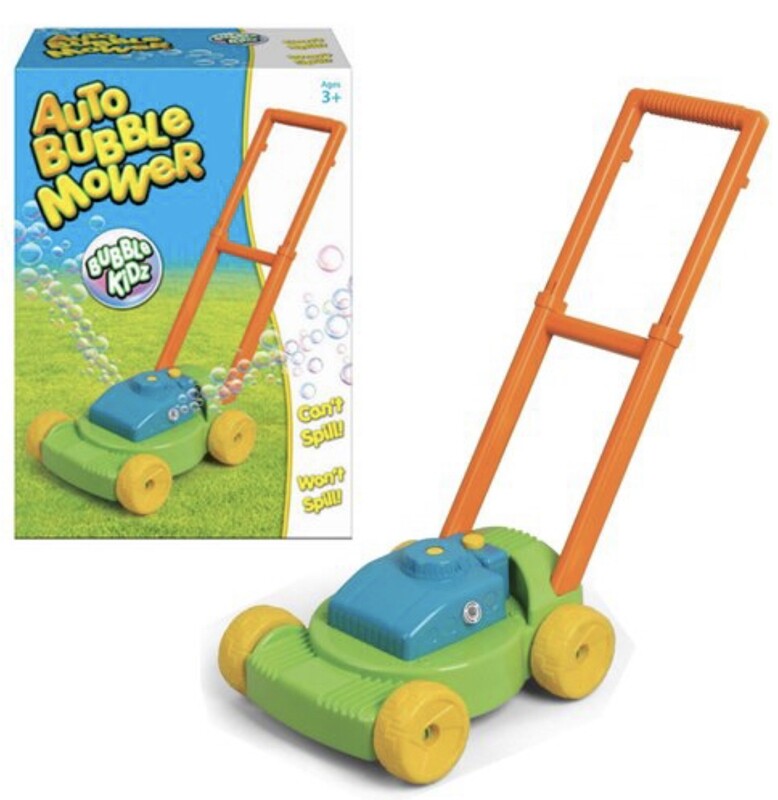 Kids bubble machine lawn mower outdoor garden toy