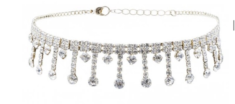 MOOD By Jon Richard Gold Plated Crystal Droplet Choker Necklace
