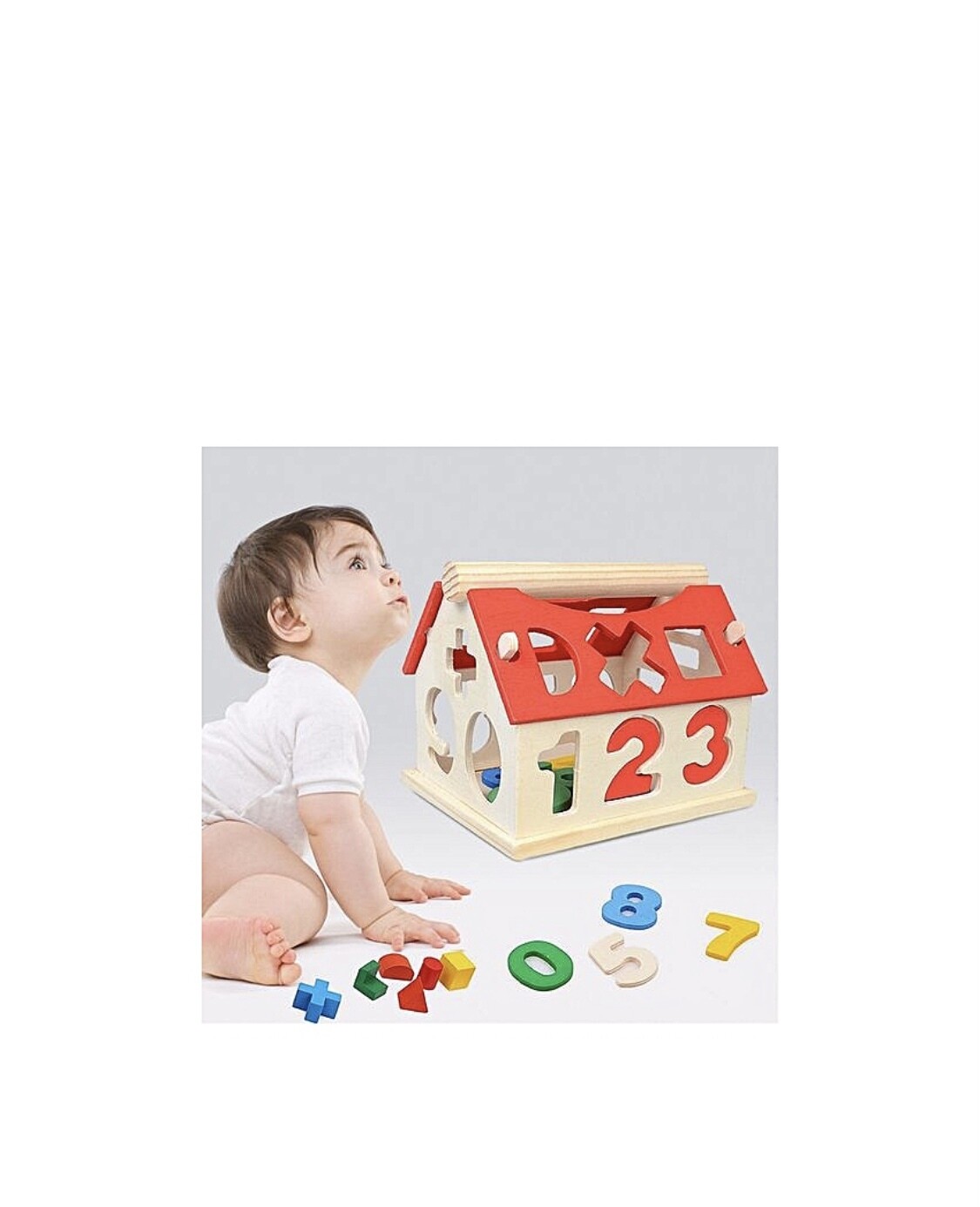 Wooden puzzle intelligence house toy