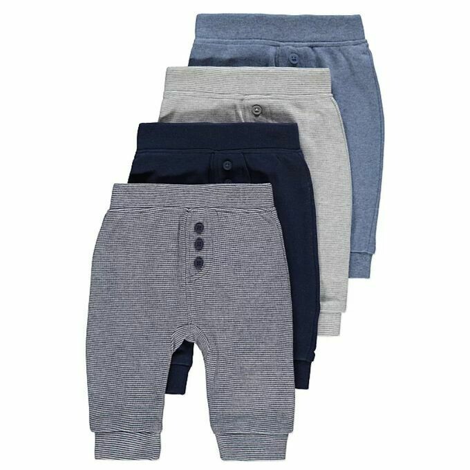 Blue/grey Striped Jogging Bottoms 4 Pack