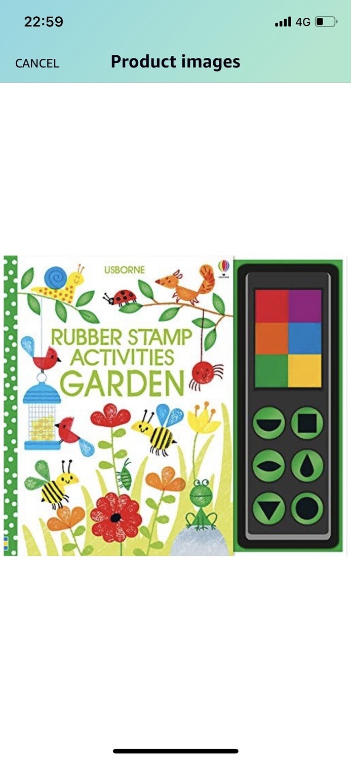 Garden Stamp activity book set