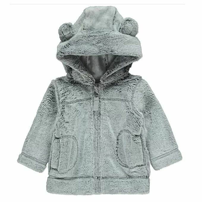 Faux Fur soft Grey Hoodie