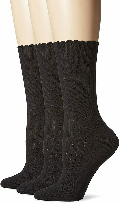 Girls Black School Ankle Socks 10 Pack Size 9-12