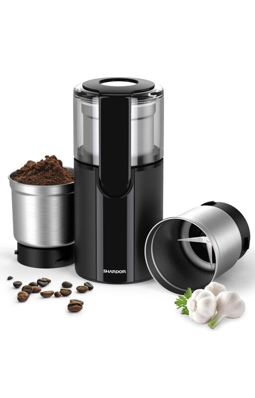 Coffee &amp; Spice Grinders Electric with 2 Removable Stainless Steel Bowls for Dry