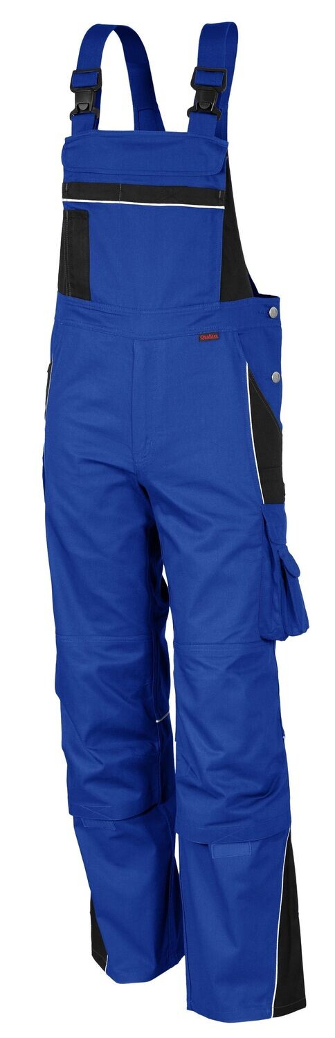 Latzhose Pro Herren von Qualitex, Farben: kornblau/schwarz
