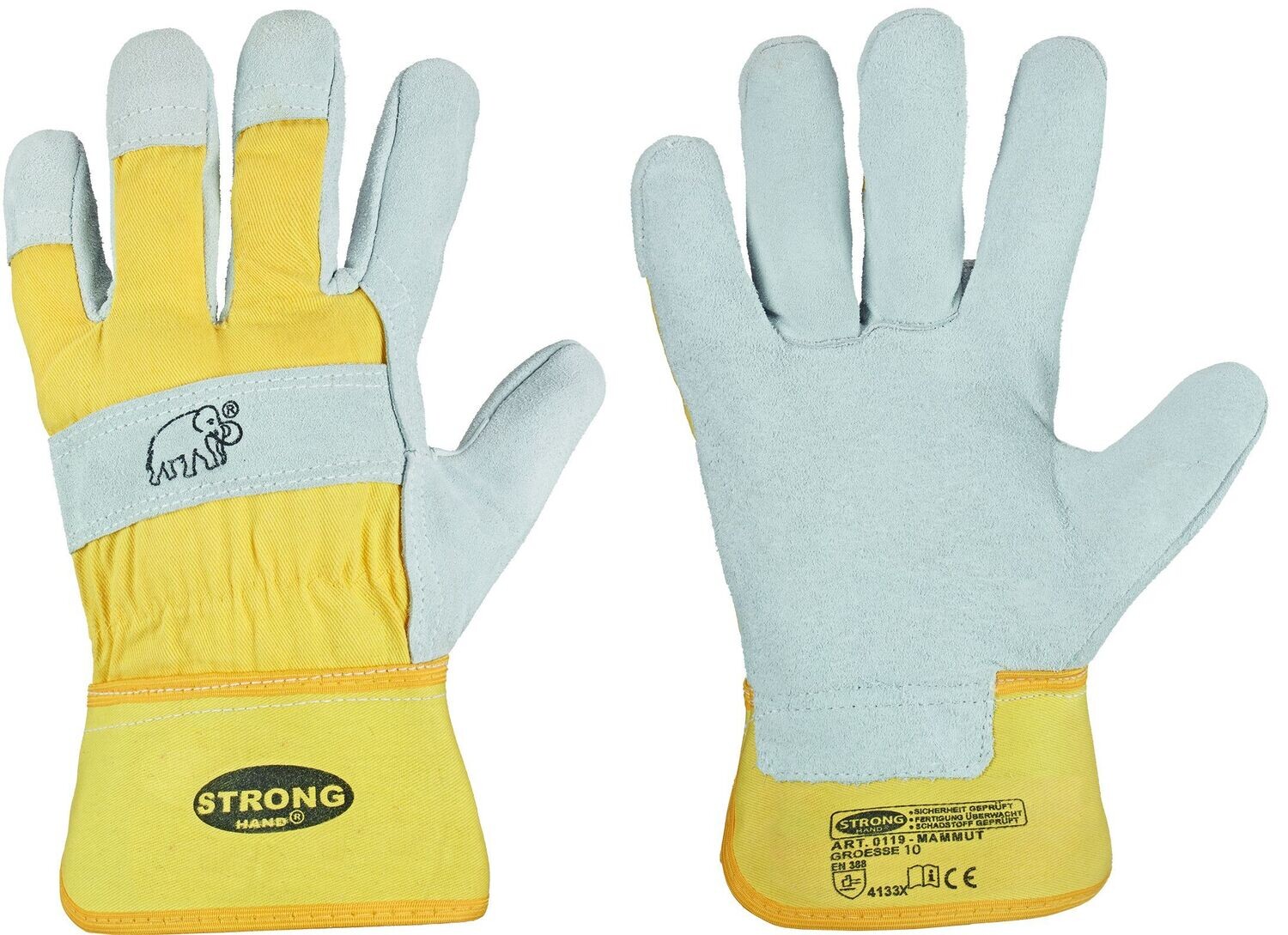 STRONGHAND® HANDSCHUHE Rindleder Arbeitshandschuh