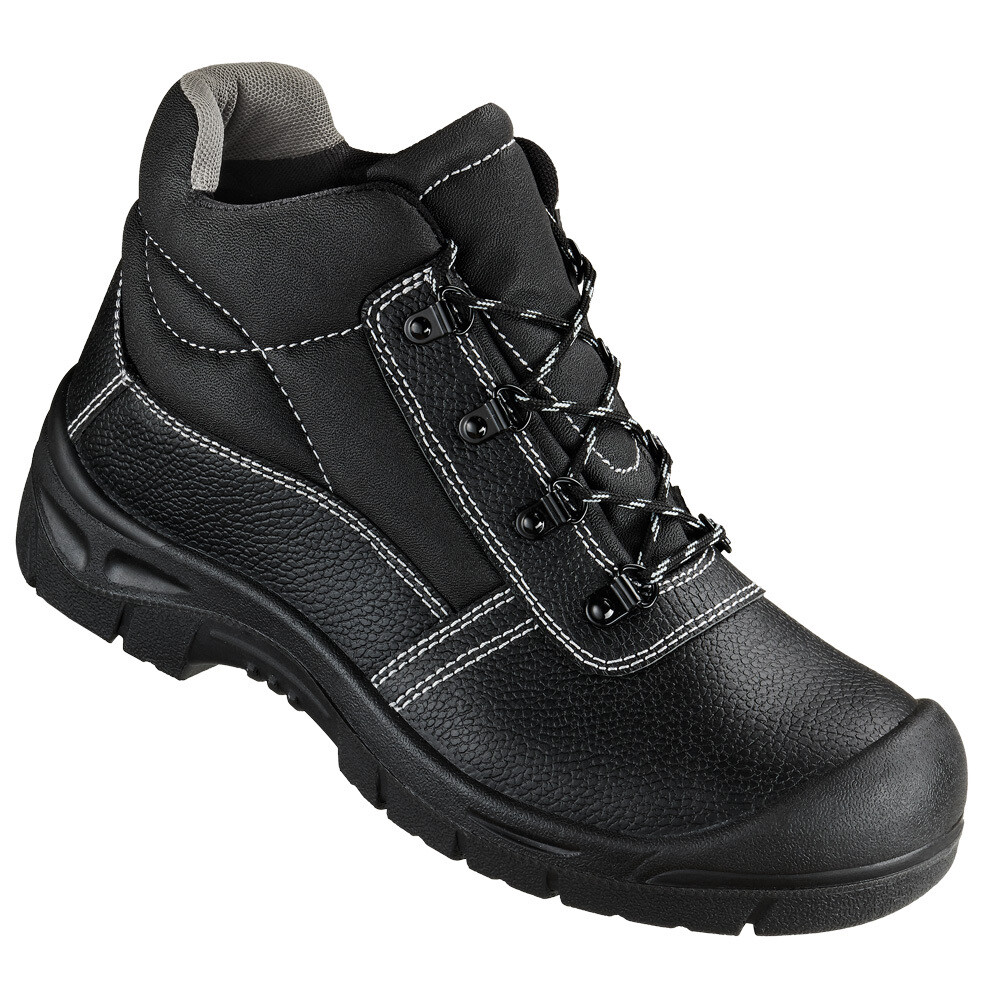 Schnürstiefel Arbeitssschuh Leder schwarz EN ISO 20345 S3