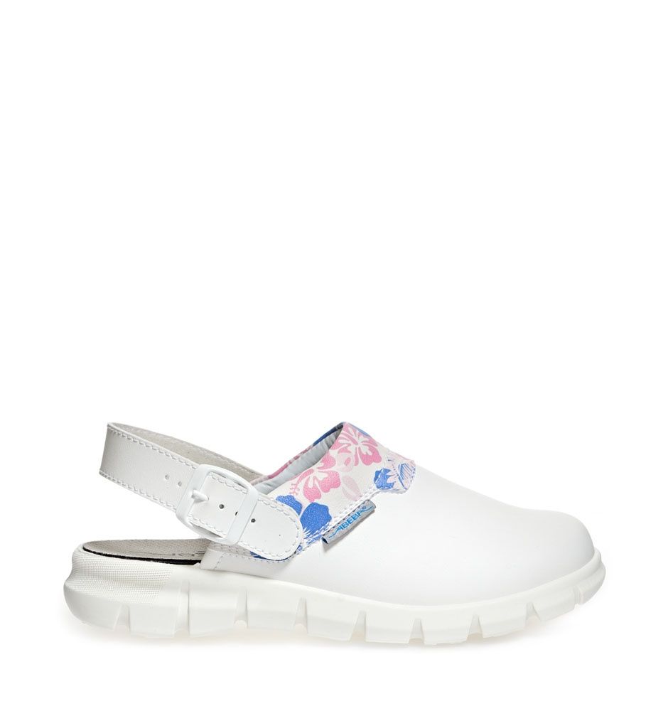 Berufsschuhe Küchenschuhe Arztschuhe Dynamic Clog weiß m. Druck Art.A7320 Abeba
