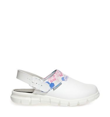 Berufsschuhe Küchenschuhe Arztschuhe Dynamic Clog weiß m. Druck Art.A7320 Abeba