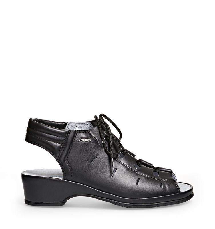 Berufsschuhe Kellnerschuhe Bedienungsschuh Abeba schwarz Leder A3000