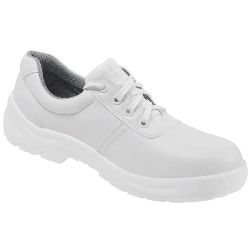 Art.Nr.: F34610  *TERMOLI* HALBSCHUHE  WEISS EN ISO 20 345 S2  Artikelbeschreibung:  Norm: EN ISO 20345 S2 SRC  Farbe: weiß  Schuhweite: 10,5  Größen: 35–48  • Schaft aus Mikrofaser
