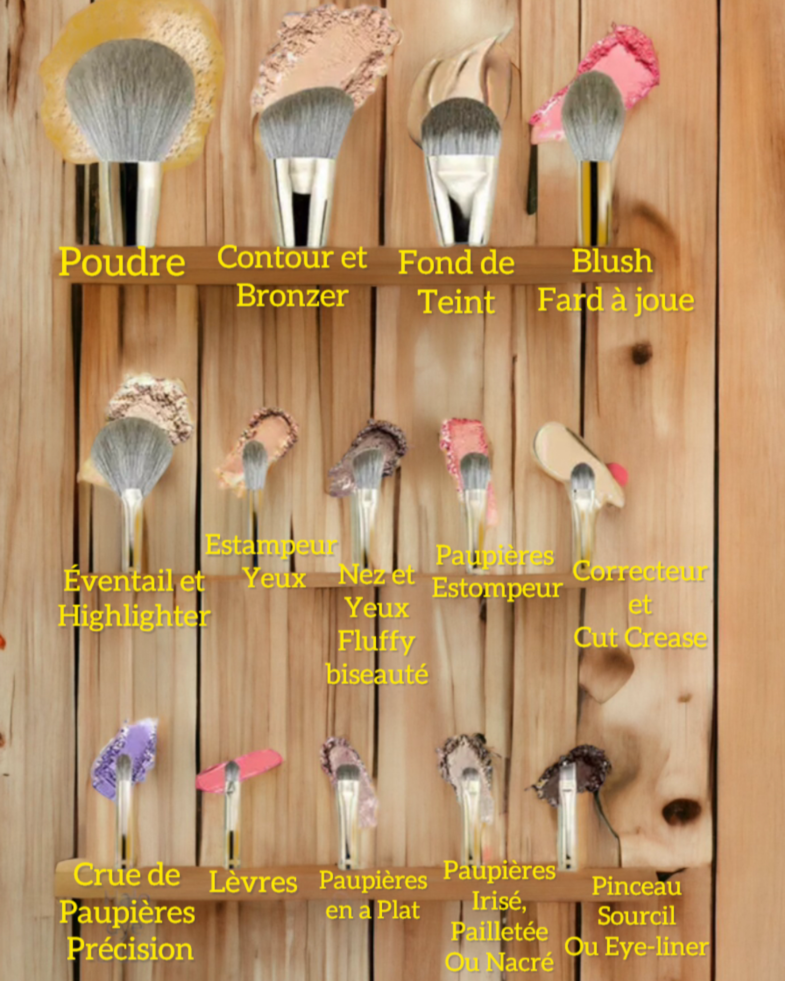 Set de 14 Pinceaux  Mix by Elprofesor de N2N Beauty Pour les Débutants :​(NOUVEAU)