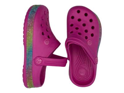Girls Shimmer Crocs