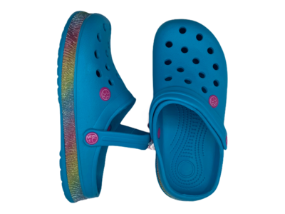 Girls Shimmer Crocs