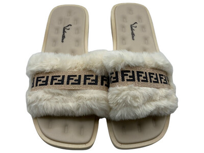 Ladies Fur Slides