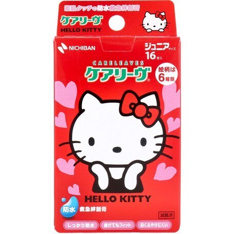 Careleaves Nichiban Hello Kitty Plaster Waterproof Type 16 Pcs