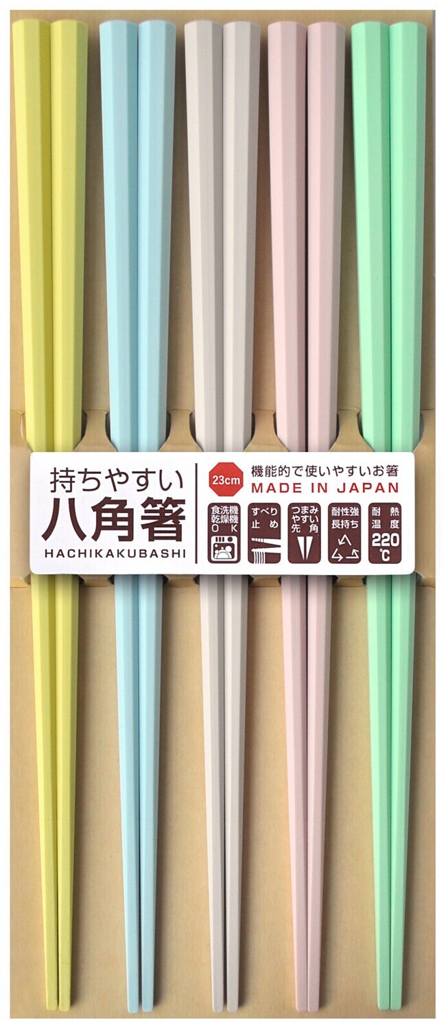 Visitor Chopstick Pastel Octagon 5P 2 3 cm