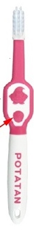 Potatan tooth brush For Baby Ion Antibacterial Type Standard, Colour: Red