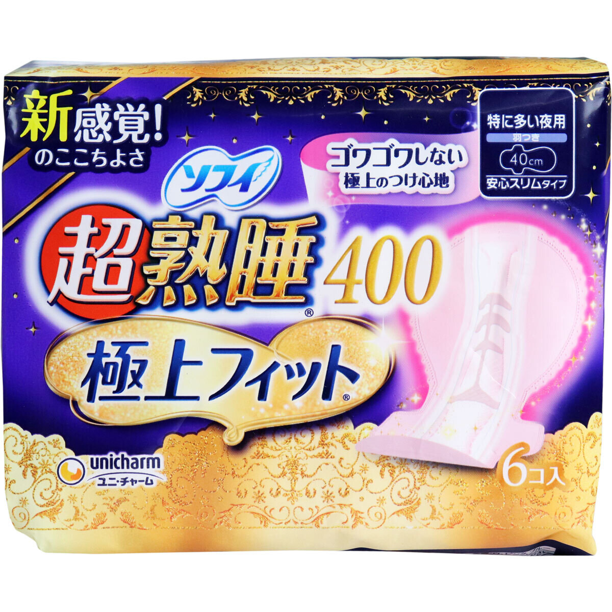 Unicharm Sofy Super Deep Sleep 400 Best Fit Slim For nights on many days 40cm