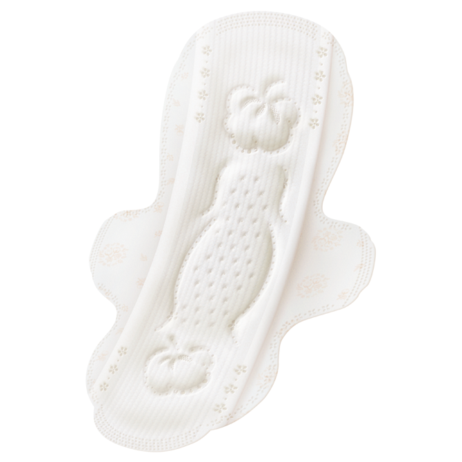 Unicharm Sofy 100% Organic Cotton Hadaomoi Sanitary Pad Heavy Daytime Wing 23cm 15 Pads