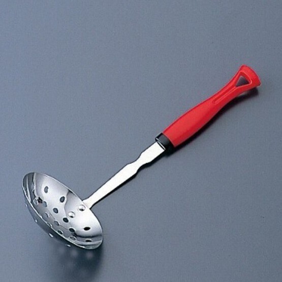 Stainless Steel Slim Ladle  (with holes) Length 27cm diameter 8.7cm (Made in Japan)
