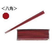 Economical  Chopstick 23 cm Octagon  Red 10 Zen Kitchen Cooking Supply (Made in Japan)