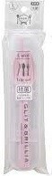 Chopstick Spoon Fork Set Cutlery 23.5 x 5.5x 3cm (Made in Japan), Colour: Red