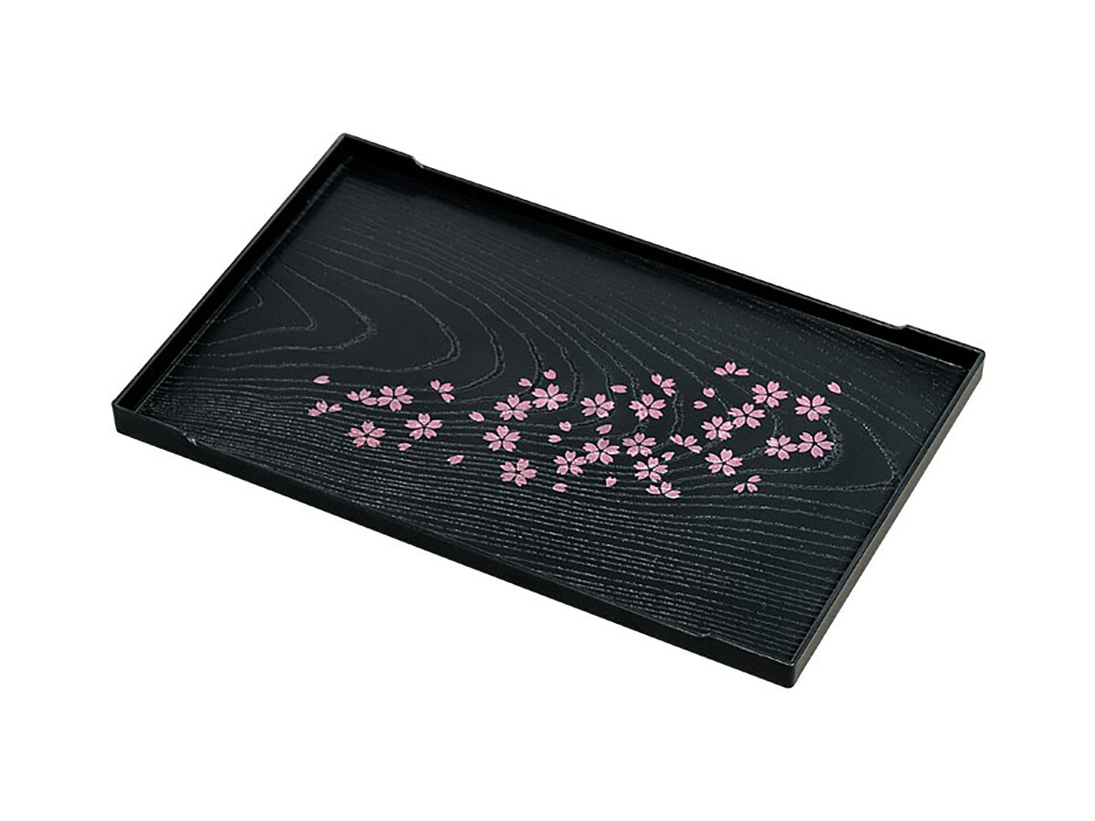 Japanese Pattern Tray Sakura SquareTray 25.3 x 16 cm (Made in Japan)