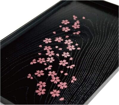 Japanese Pattern Tray Sakura SquareTray 25.3 x 16 cm (Made in Japan)
