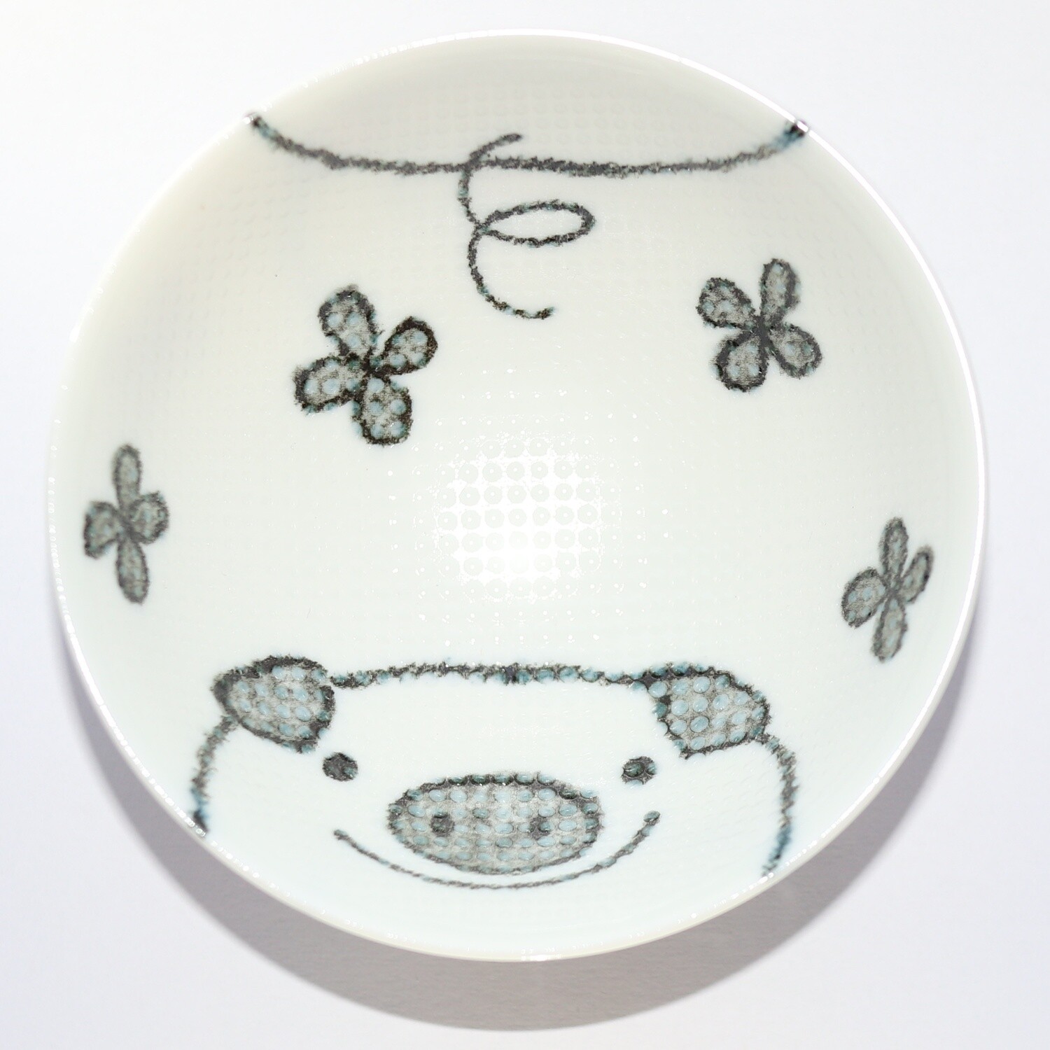 Bowl Smile Animal Piggy Kids Rice Bowl 11cm Mino Ware Made in Japan