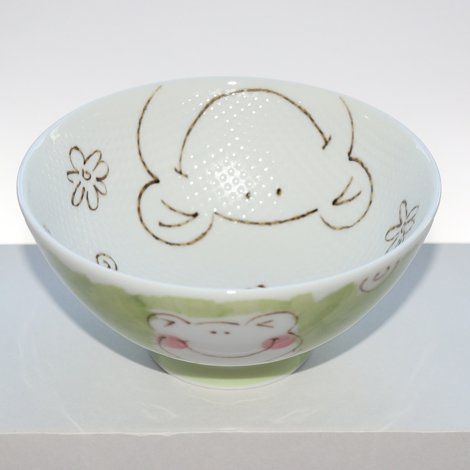 Bowl Smile Animal Frog Kids Rice Bowl 11cm Mino Ware Made in Japan