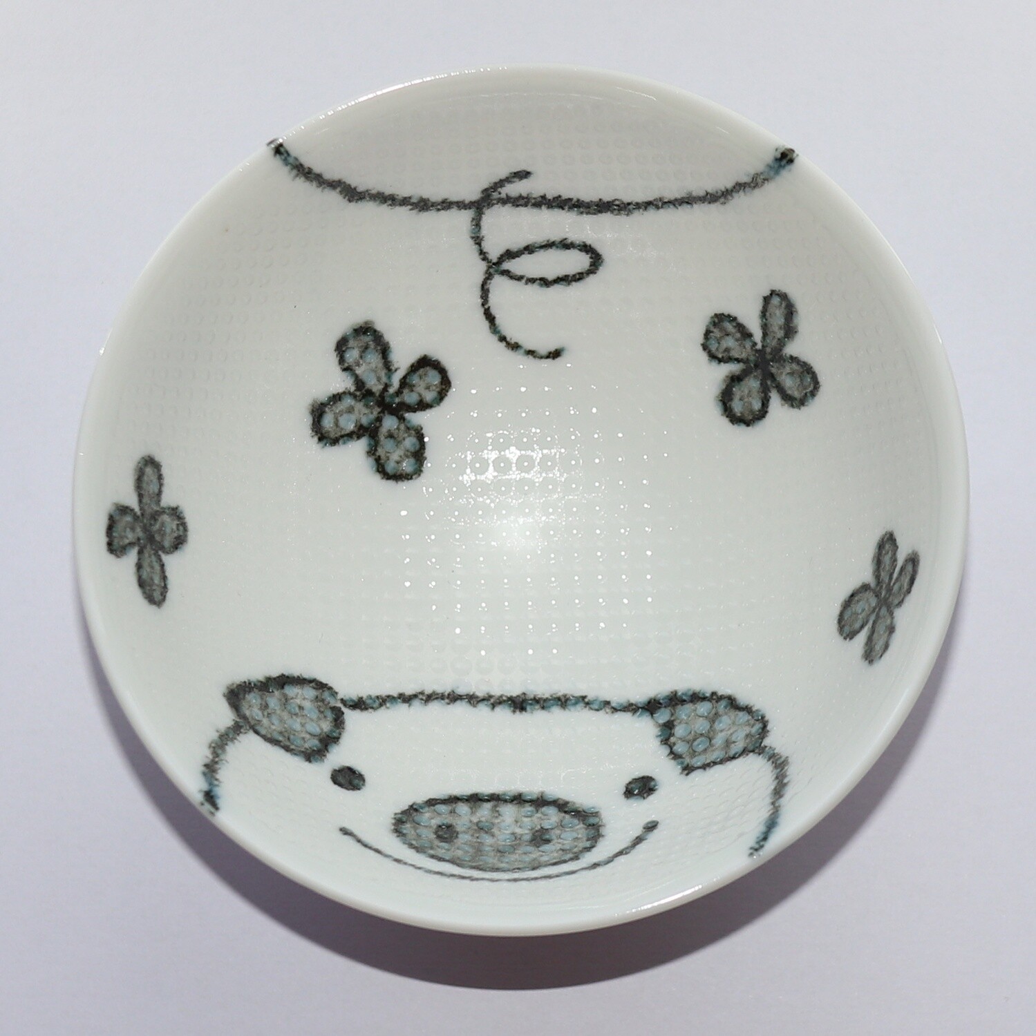 Bowl Smile Animal Piggy Kids Rice Bowl 11cm Mino Ware Made in Japan
