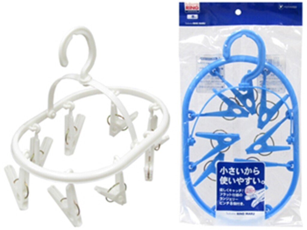 Clip hanger  round type, with 8 clips [Color cannot be specified] (Made in Vietnam)