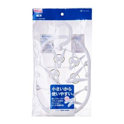 Clip hanger  round type, with 8 clips [Color cannot be specified] (Made in Vietnam)