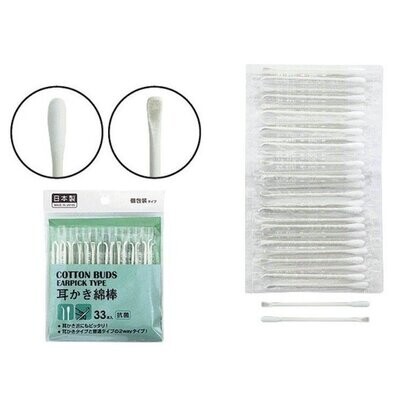 Ear Cleaning Cotton Swabs 33pcs (Made in Japan)