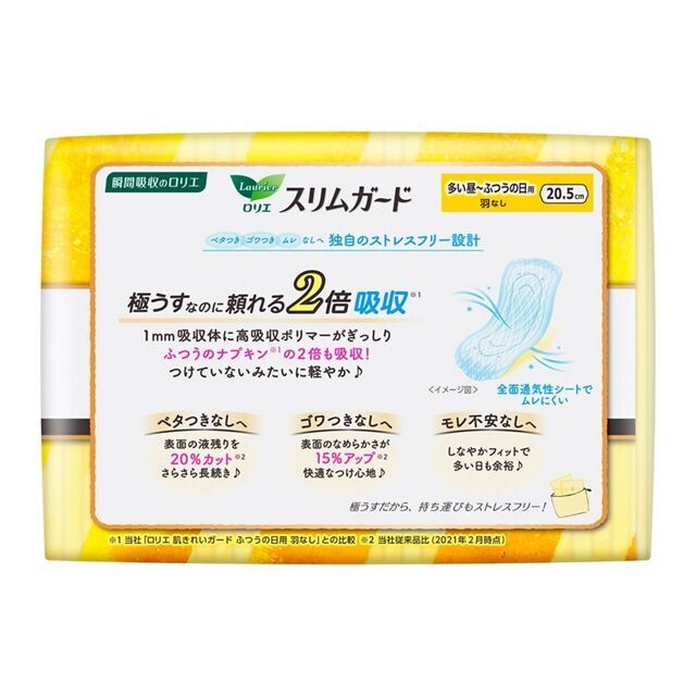 Kao Laurier Slim Guard Heavy Daytime Use No Wing 20.5Cm 32pcs