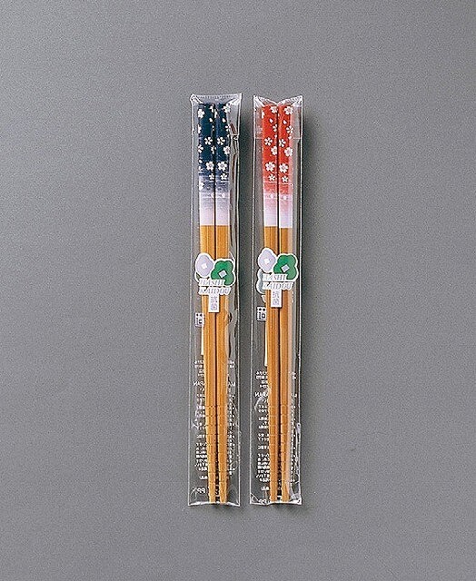 Soot Bamboo Chopsticks &quot;Sakura Fubuki&quot; 19.5cm (Made in Japan)