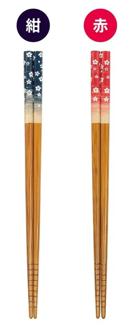 Soot Bamboo Chopsticks &quot;Sakura Fubuki&quot; 19.5cm (Made in Japan)